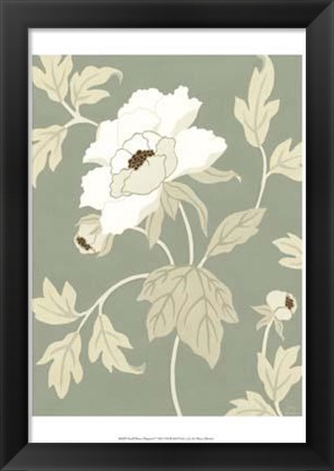 Framed Small Peony Elegance I Print