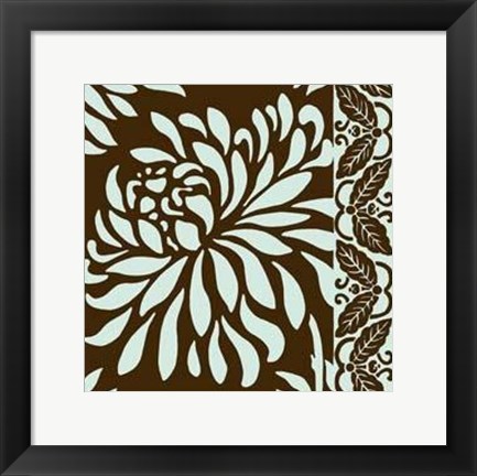 Framed Medium Striking Chrysanthemums I Print