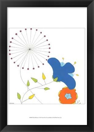 Framed Playful Blooms I Print