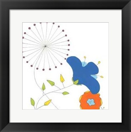 Framed Playful Blooms I Print