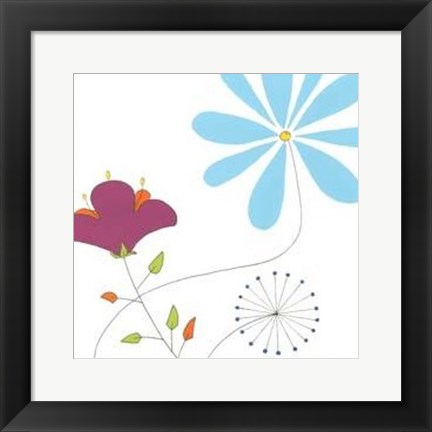 Framed Playful Blooms II Print