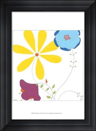 Framed Playful Blooms III Print
