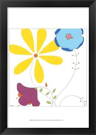 Framed Playful Blooms III Print