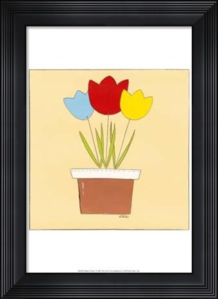 Framed Primary Petals I Print