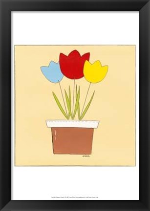 Framed Primary Petals I Print