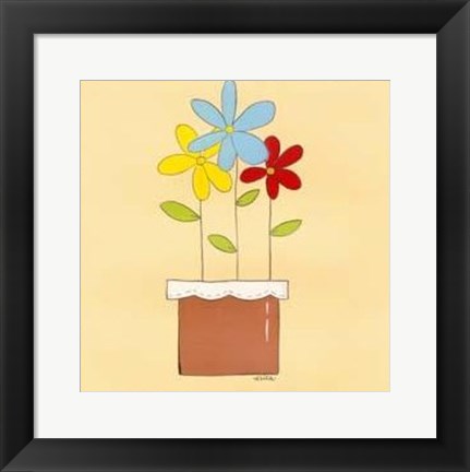 Framed Primary Petals II Print