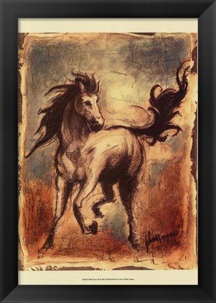 Framed Wild Horses II Print