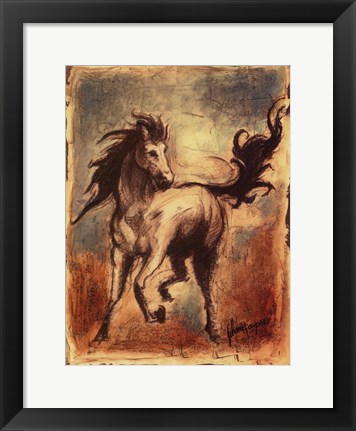 Framed Wild Horses II Print