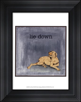 Framed Lie Down Print