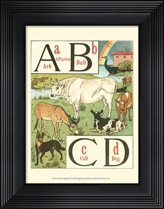 Framed Noah&#39;s Alphabet I Print