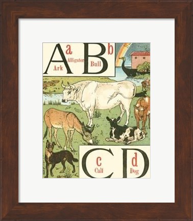 Framed Noah&#39;s Alphabet I Print