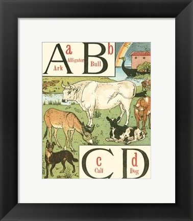 Framed Noah&#39;s Alphabet I Print