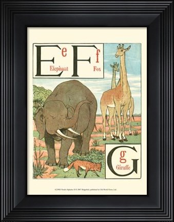 Framed Noah&#39;s Alphabet II Print