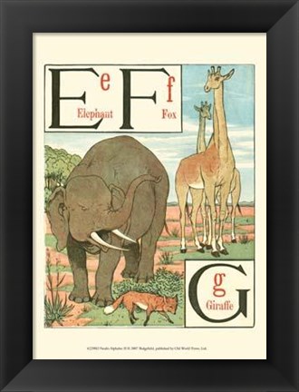 Framed Noah&#39;s Alphabet II Print