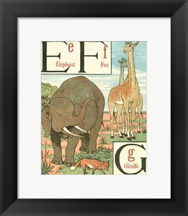 Framed Noah&#39;s Alphabet II Print