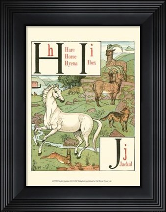 Framed Noah&#39;s Alphabet III Print
