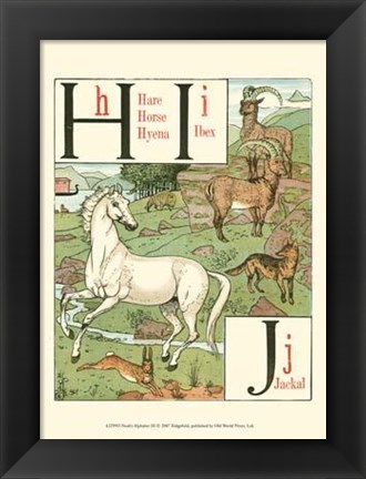Framed Noah&#39;s Alphabet III Print