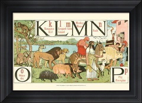 Framed Noah&#39;s Alphabet IV Print