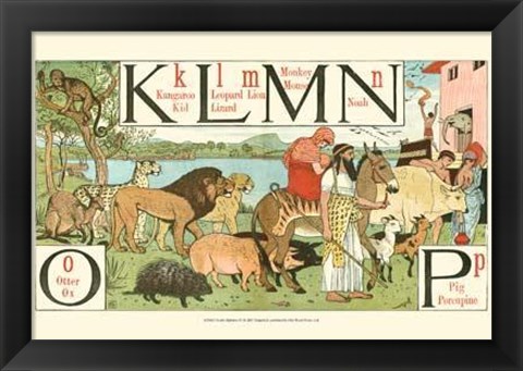 Framed Noah&#39;s Alphabet IV Print
