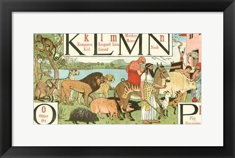 Framed Noah&#39;s Alphabet IV Print