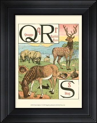 Framed Noah&#39;s Alphabet V Print
