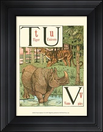 Framed Noah&#39;s Alphabet VI Print