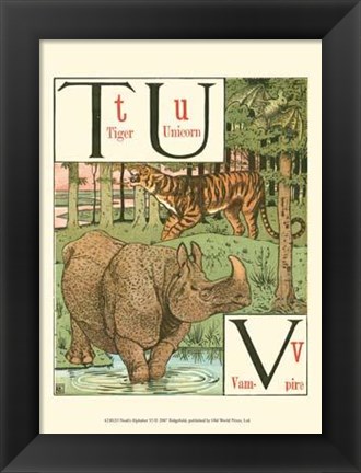 Framed Noah&#39;s Alphabet VI Print