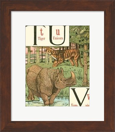 Framed Noah&#39;s Alphabet VI Print