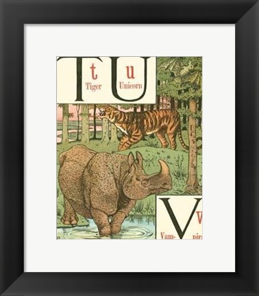 Framed Noah&#39;s Alphabet VI Print