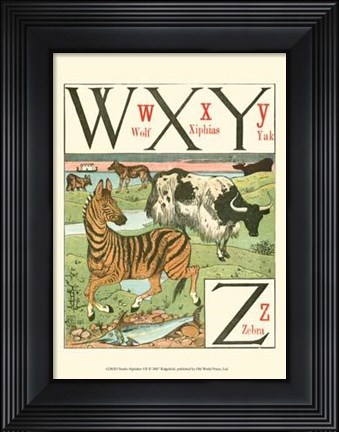 Framed Noah&#39;s Alphabet VII Print
