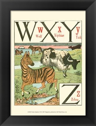 Framed Noah&#39;s Alphabet VII Print
