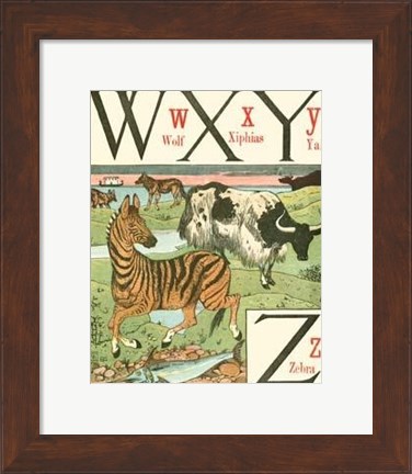 Framed Noah&#39;s Alphabet VII Print