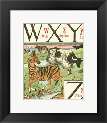 Framed Noah&#39;s Alphabet VII Print