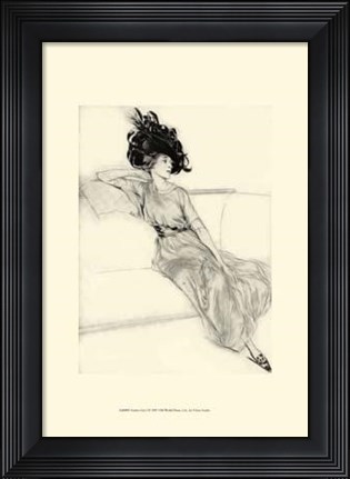 Framed Feather Hat I Print