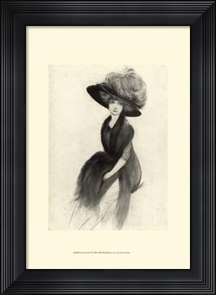 Framed Feather Hat II Print