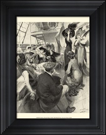 Framed Fashion Aboard Ship Print