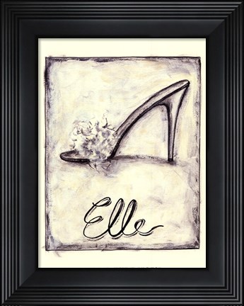 Framed Elle- French Slipper Print