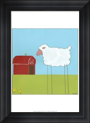 Framed Stick-Leg Sheep II Print