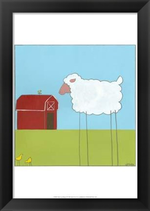 Framed Stick-Leg Sheep II Print