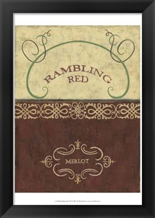 Framed Rambling Red (Pp) Print