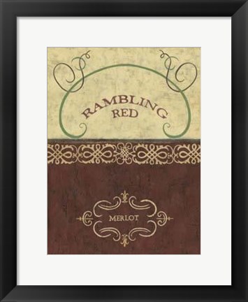 Framed Rambling Red (Pp) Print