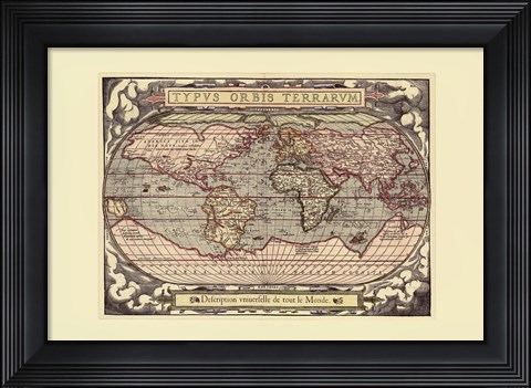 Framed Small Typvs Map Print