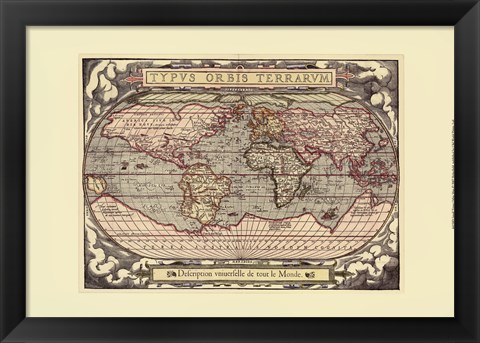 Framed Small Typvs Map Print