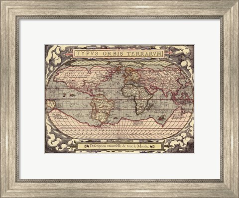 Framed Small Typvs Map Print