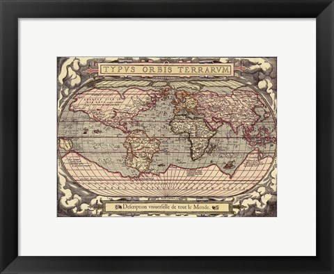 Framed Small Typvs Map Print