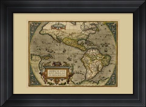Framed Small Novi Orbis Map Print