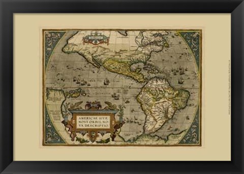 Framed Small Novi Orbis Map Print