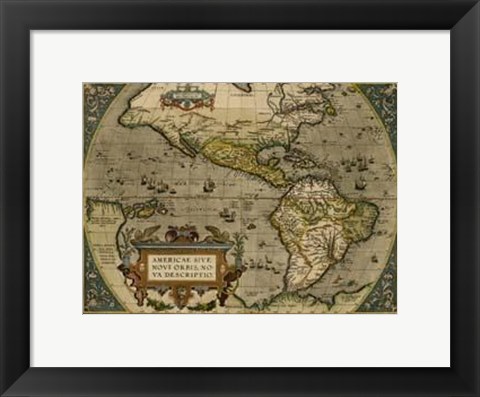 Framed Small Novi Orbis Map Print