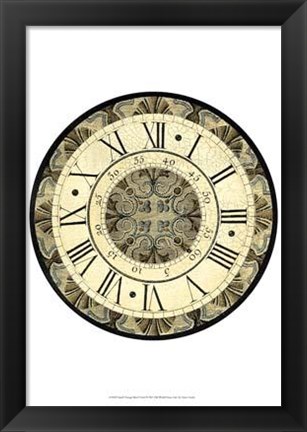 Framed Small Vintage Motif Clock Print