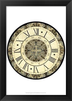 Framed Small Vintage Motif Clock Print